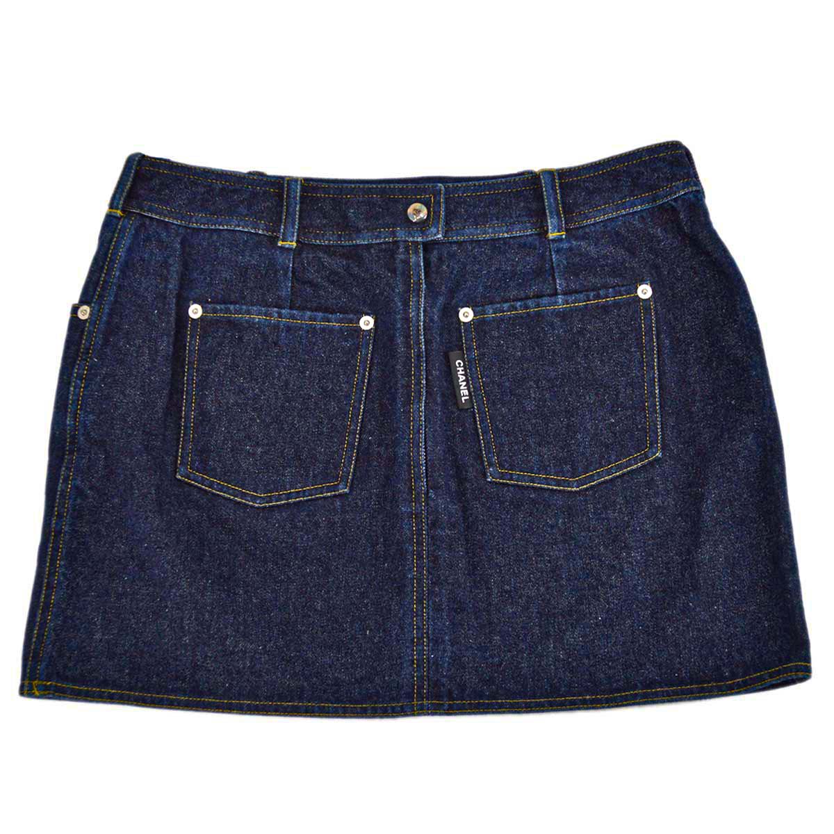 Luxury Chanel Spring 1996 Denim Skirt #42