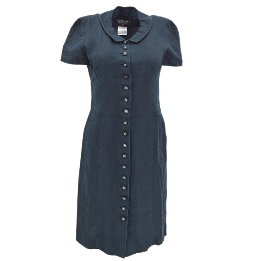 Luxury Chanel 1997 high-summer linen minidress #40