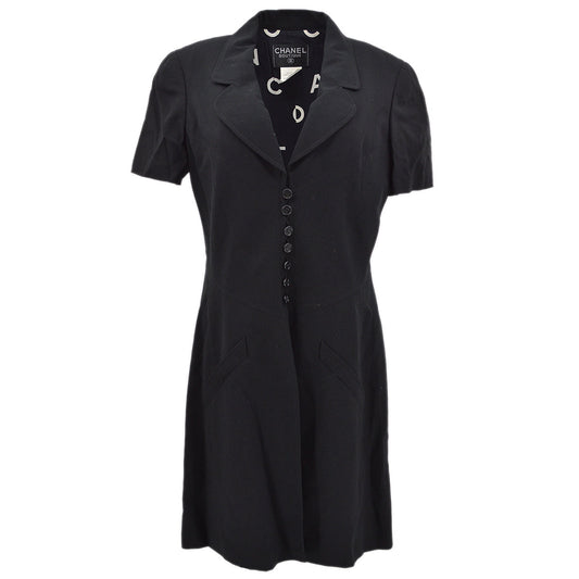 Luxury Chanel Spring 1997 flared button-up dress #44