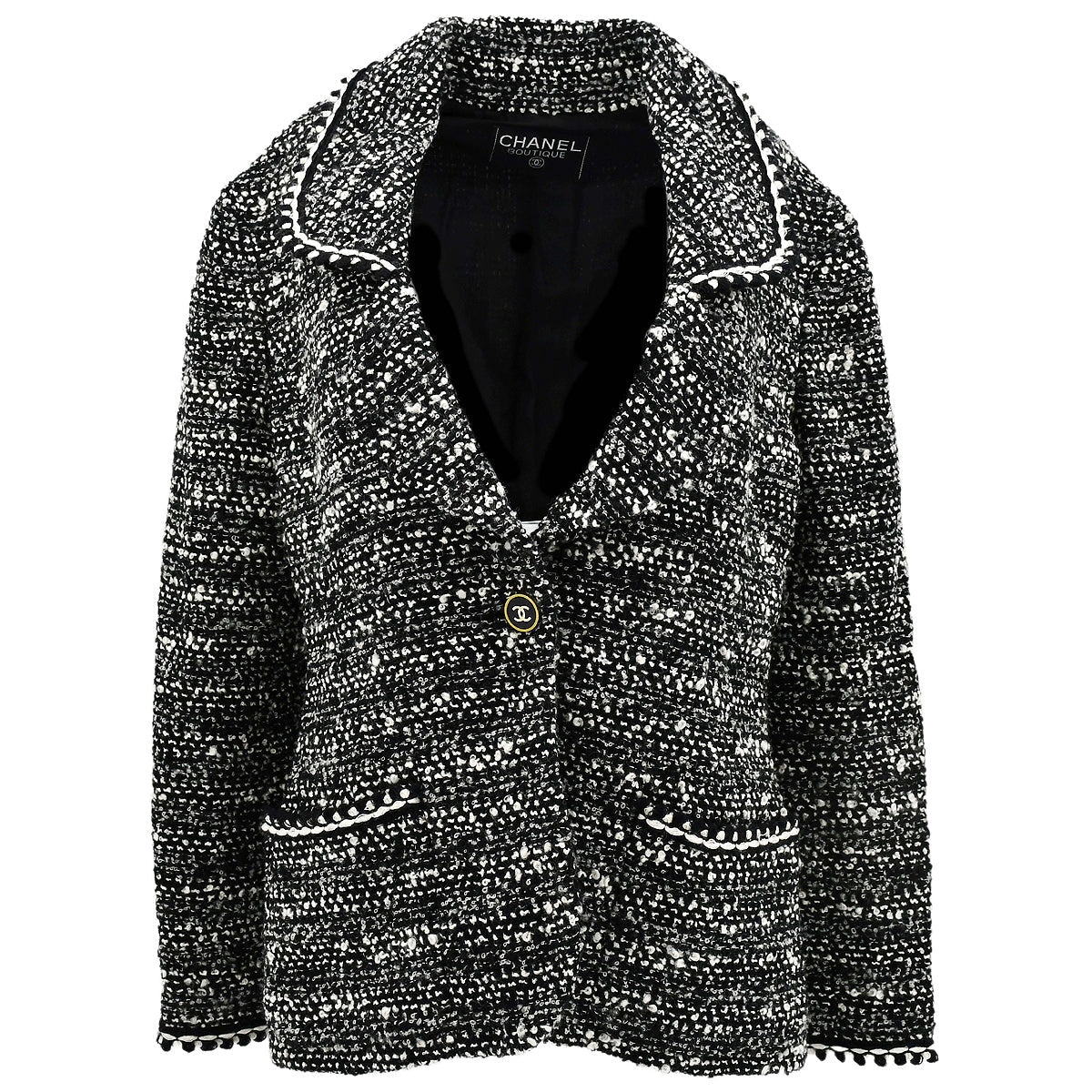 Luxury Chanel Fall 1994 tweed jacket