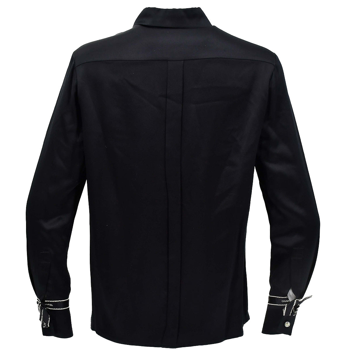 Luxury Chanel Blouse Shirt Black 94A #38