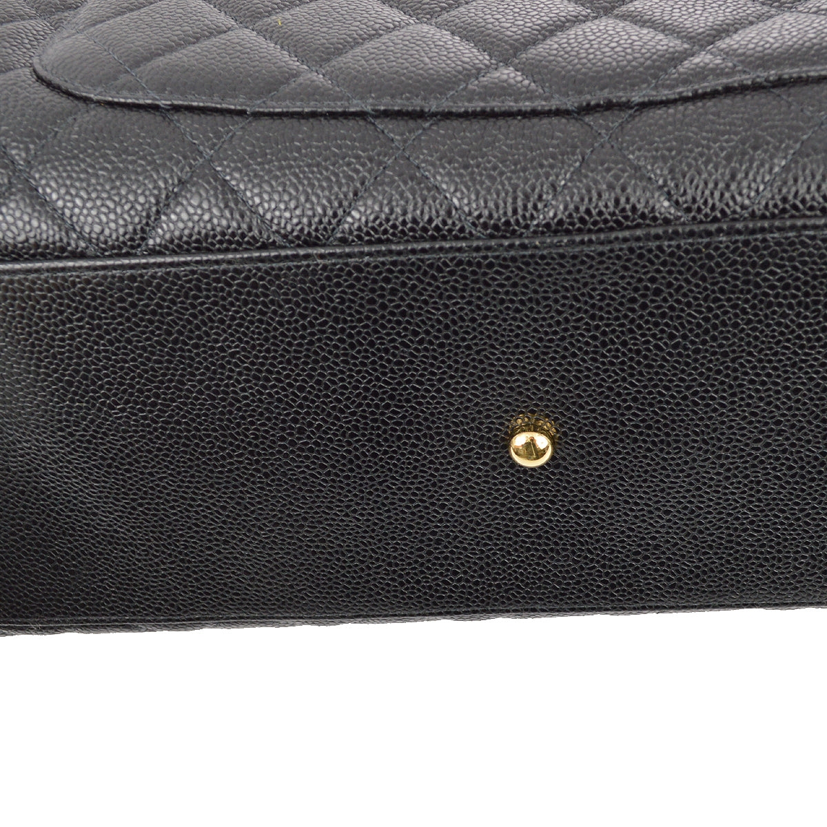 Luxury Chanel 2003-2004 Black Caviar Bowling Bag 37