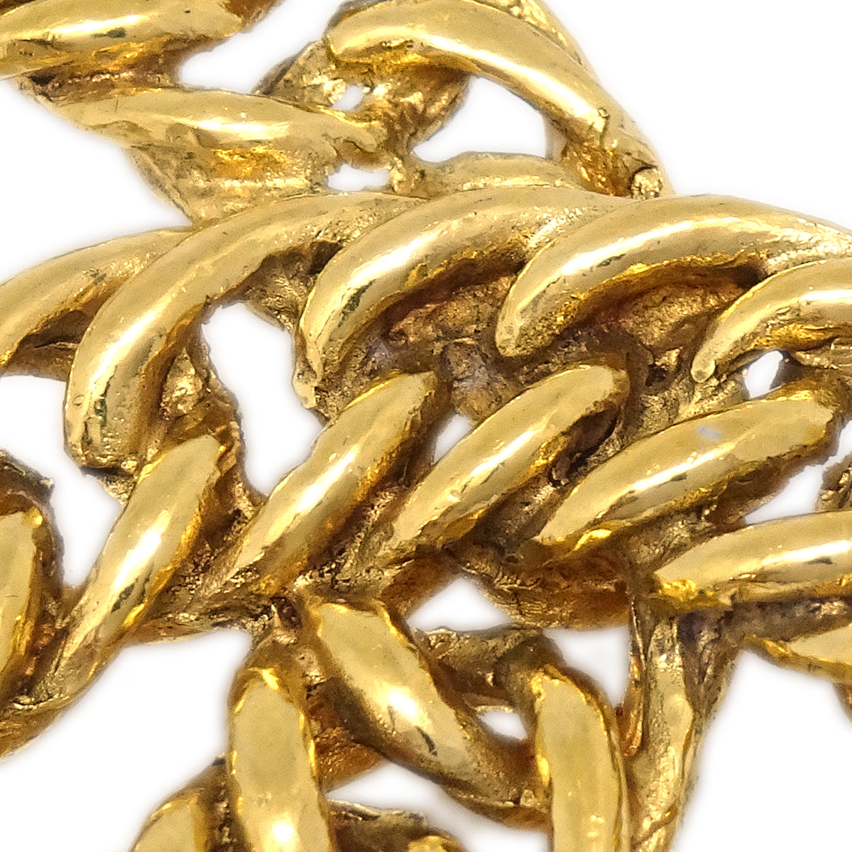 Luxury Chanel CC Brooch Pin Gold 1107