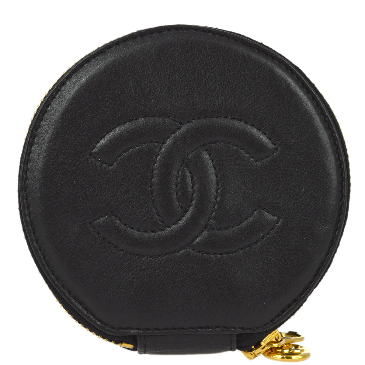 Luxury Chanel 1996-1997 Black Lambskin Timeless Jewelry Case