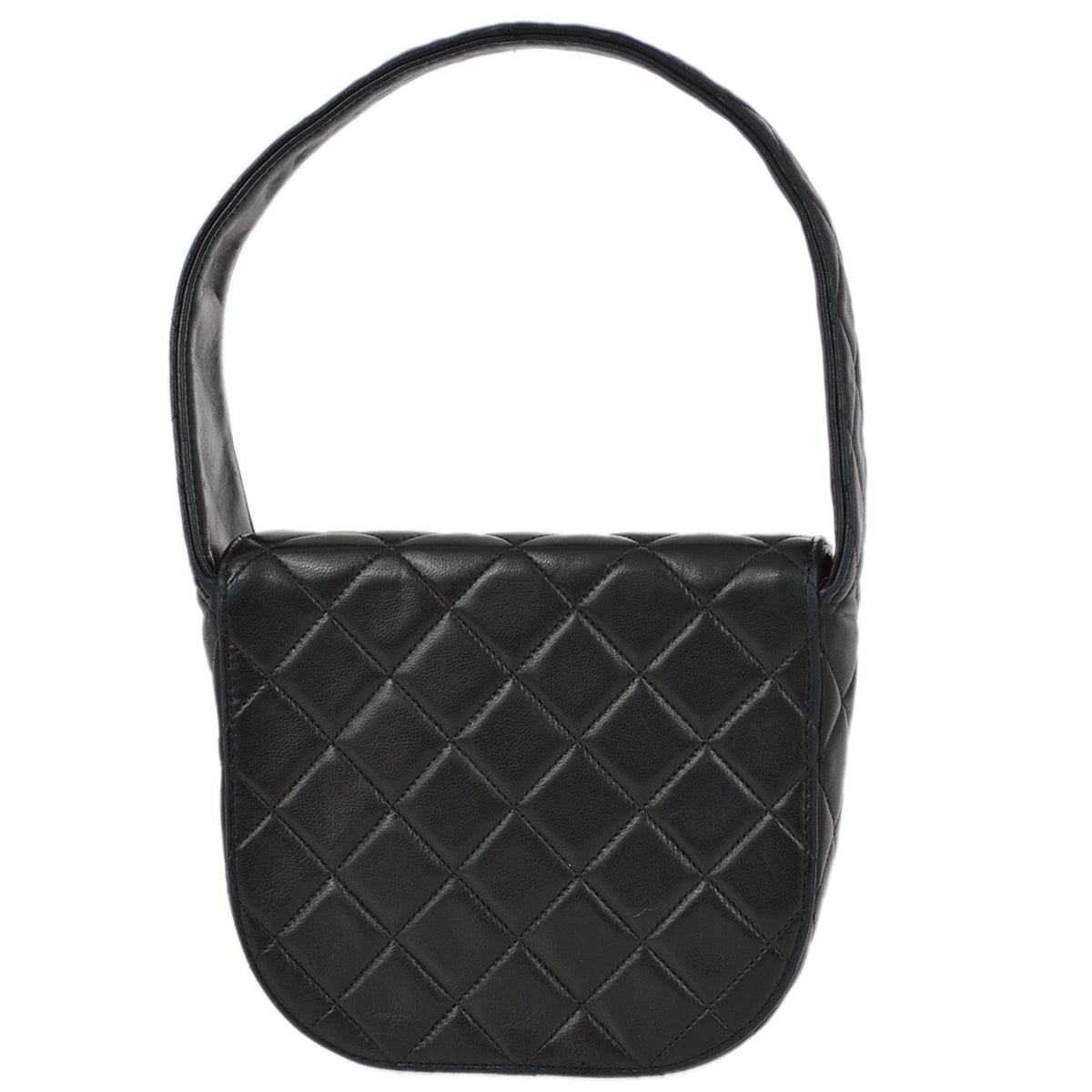 Luxury Chanel 1991-1997 Black Lambskin Handbag