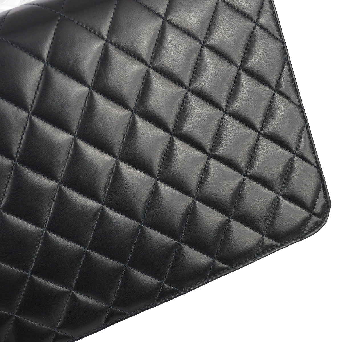 Luxury Chanel 2003-2004 Black Lambskin Turnlock Medium Half Flap Shoulder Bag