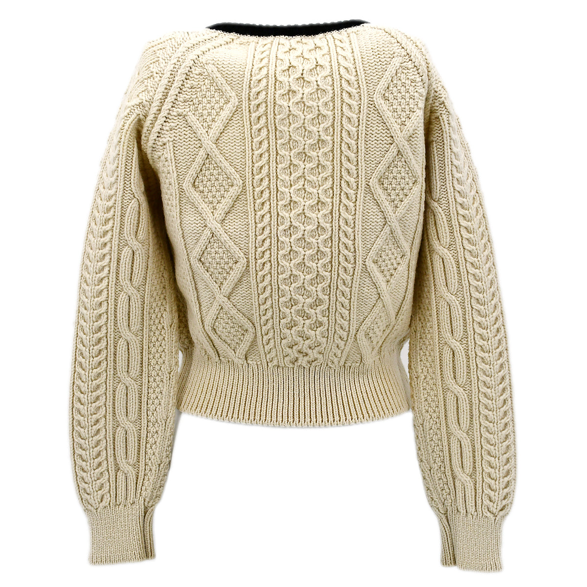 Luxury Chanel Fall 1996 wool fisherman knit jumper #42