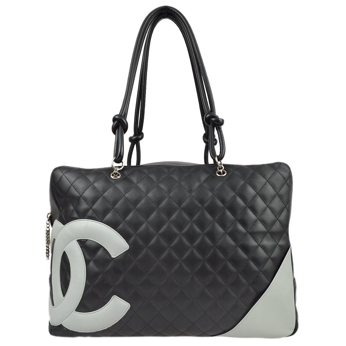 Luxury Chanel 2004-2005 Black Calfskin Cambon Ligne Handbag