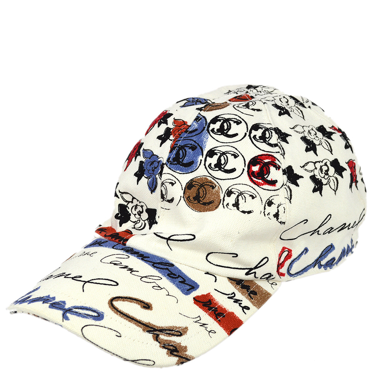 Luxury Chanel Cap Hat White #M Small New