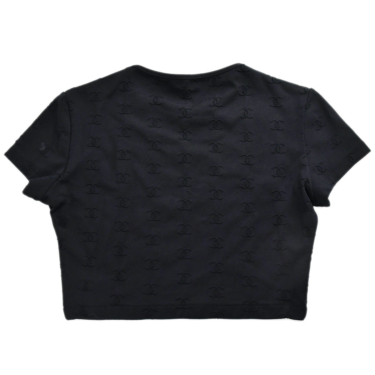 Luxury Chanel Spring 1997 CC logo-embroidered cropped top