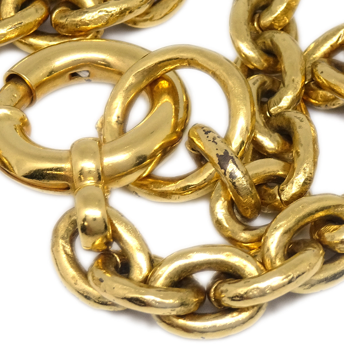 Luxury Chanel Triple CC Chain Pendant Necklace Gold 94A