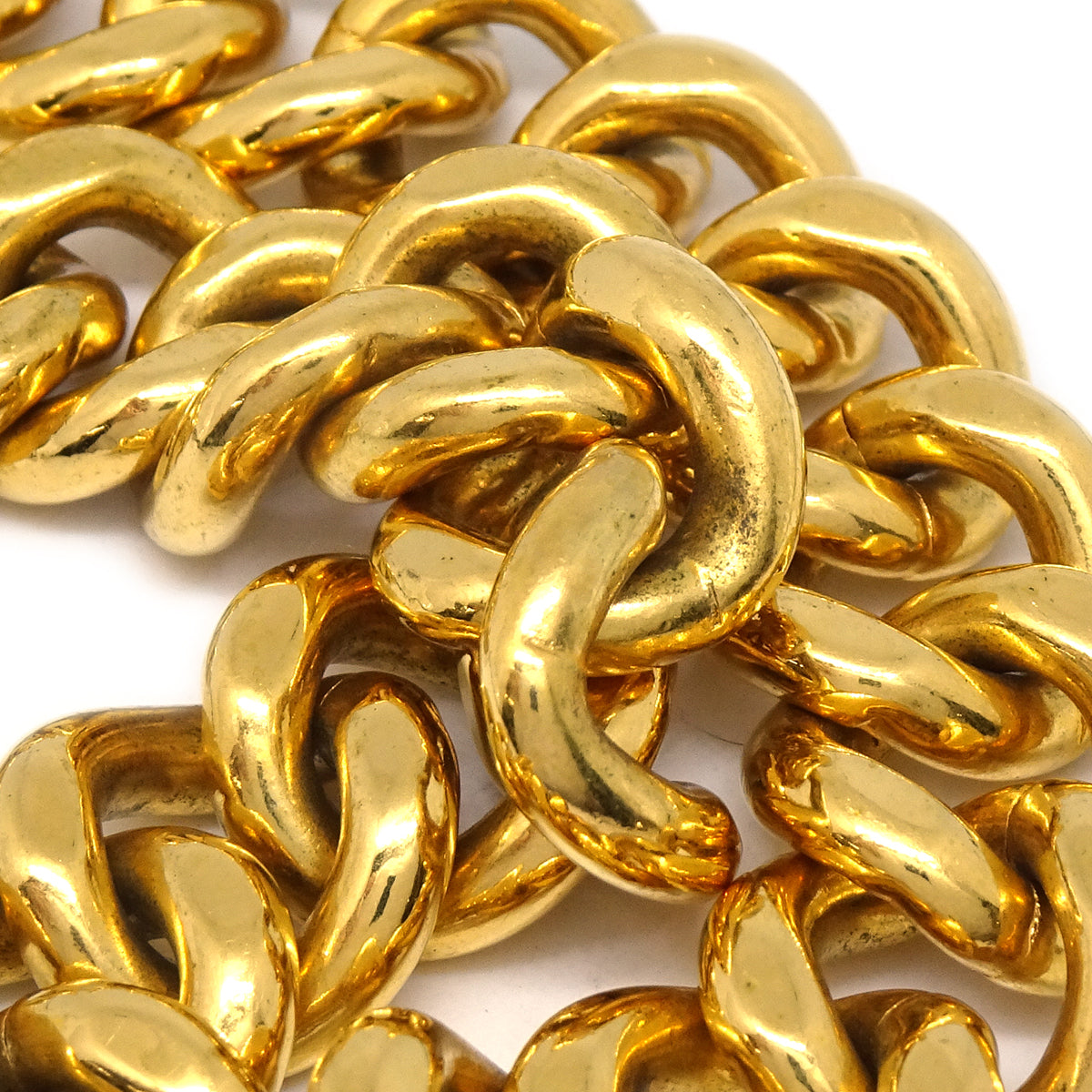 Luxury Chanel Turnlock Chain Pendant Necklace Gold 96A