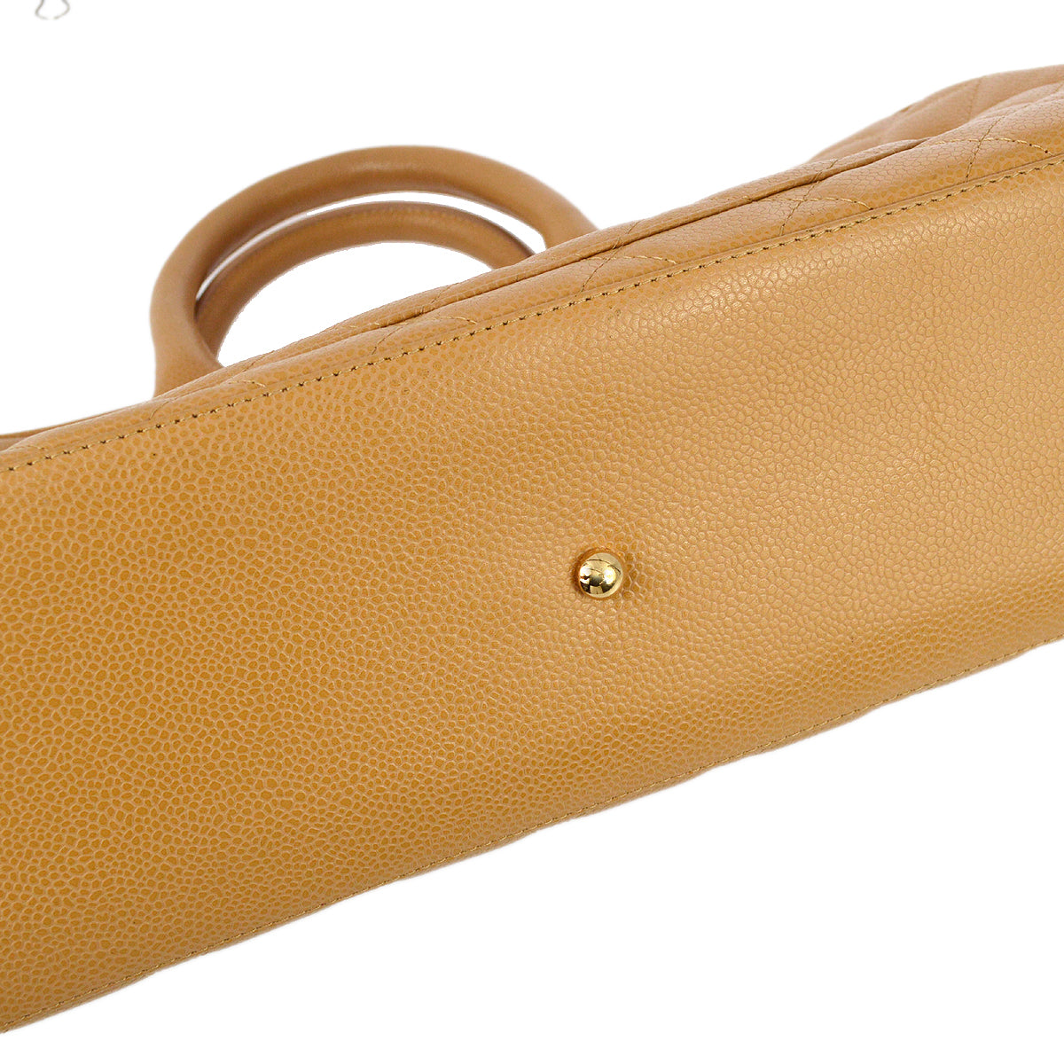 Luxury Chanel 2004-2005 Beige Caviar Bowling Bag 37