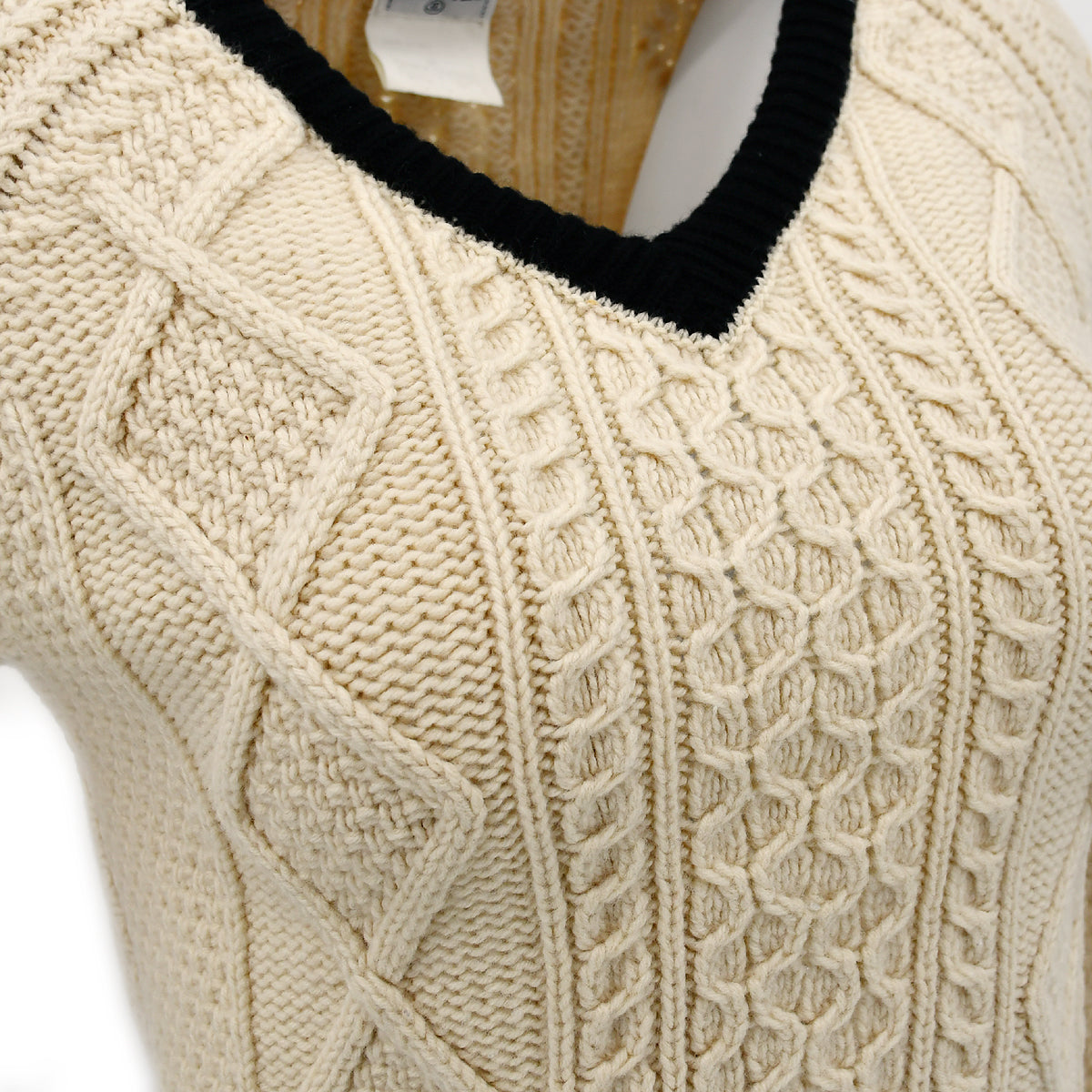 Luxury Chanel Fall 1996 wool fisherman knit jumper #44