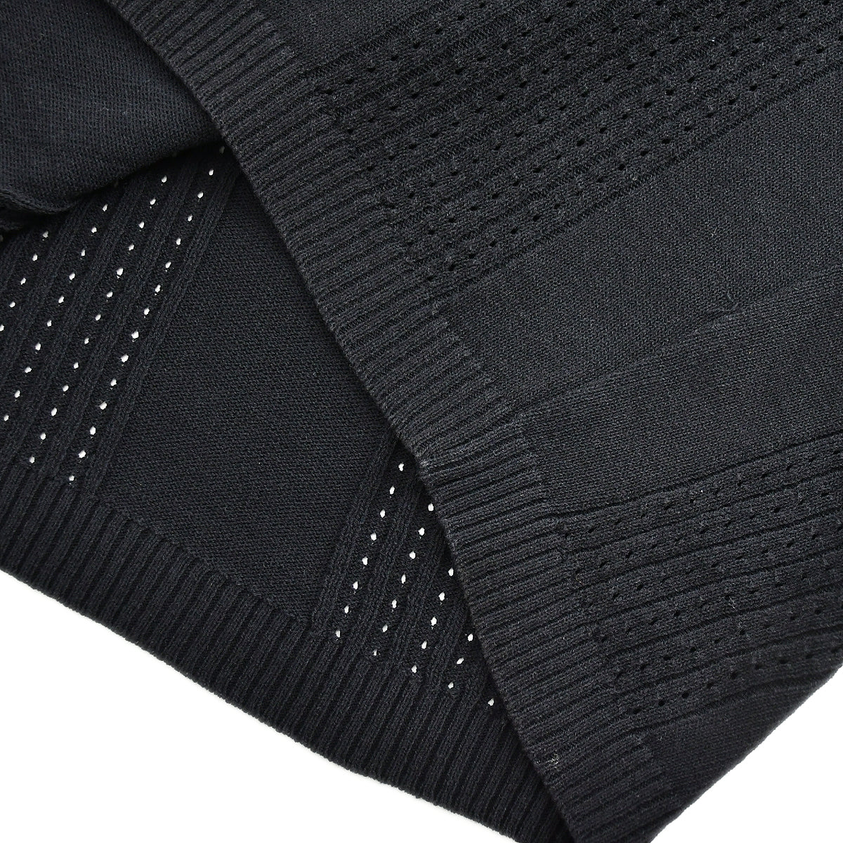 Luxury Chanel Short Sleeve Sweater Knit Tops Black 02P #38