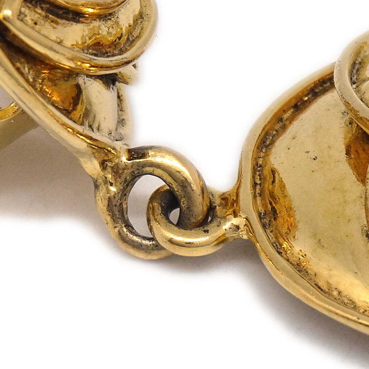 Luxury Chanel Dangle Earrings Clip-On Gold 94P