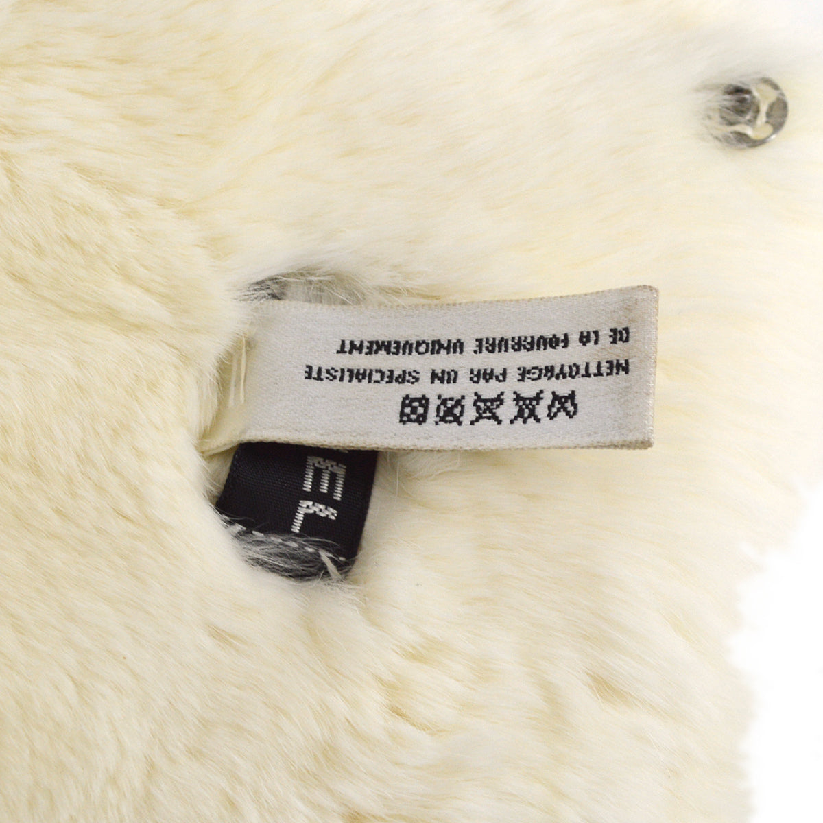 Luxury Chanel Fur Shawl Scarf Stole White Small New