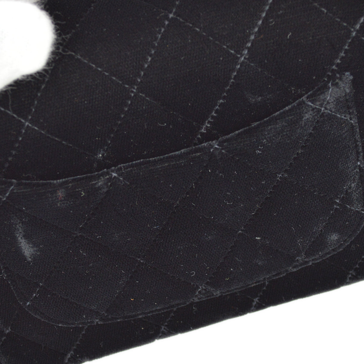 Luxury Chanel 1994-1996 Black Velvet Classic Flap Micro Handbag