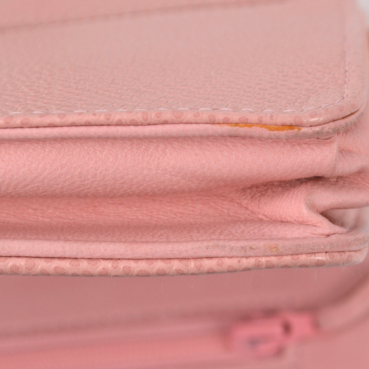 Luxury Chanel 2003-2004 Pink Caviar Timeless WOC Wallet