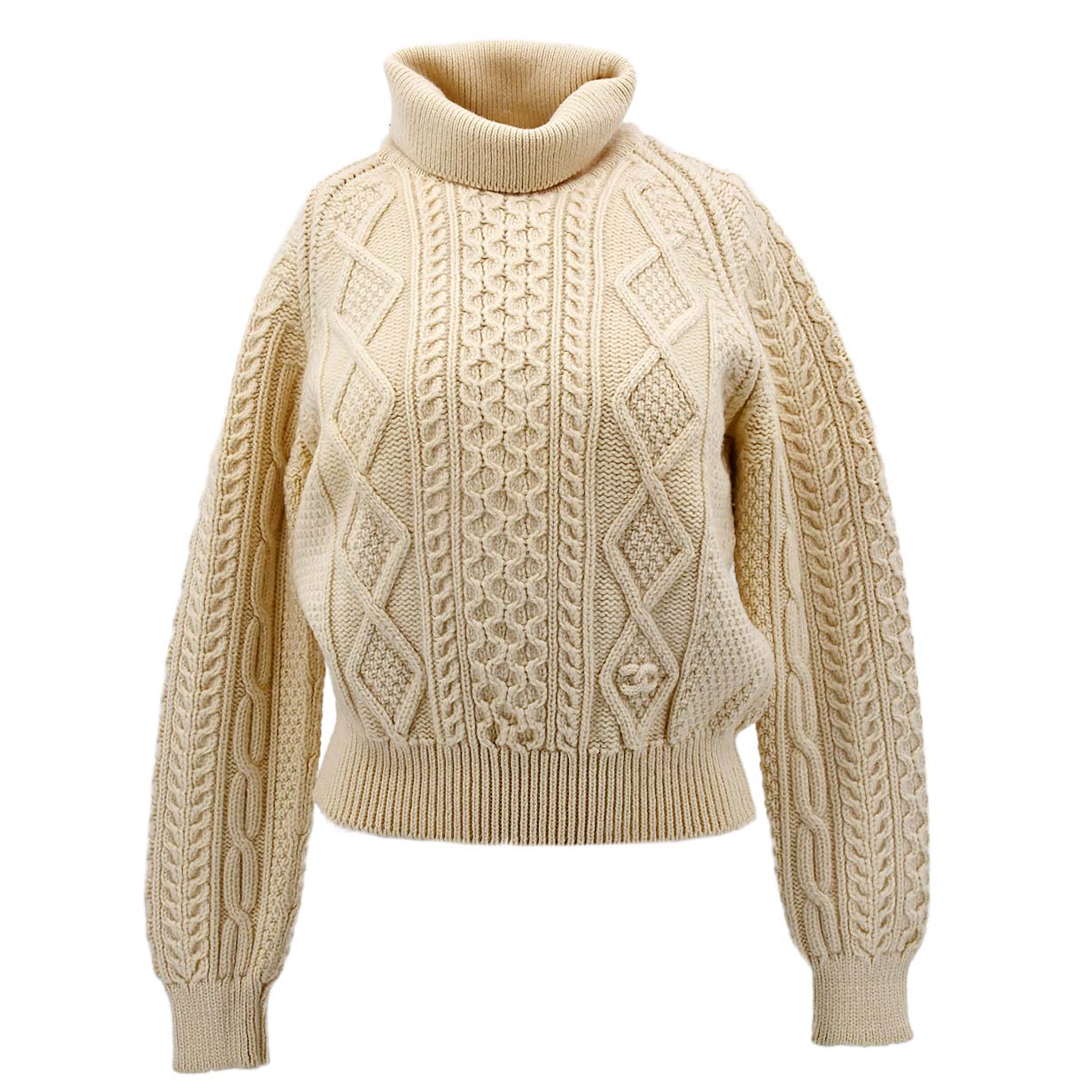Luxury Chanel Fall 1996 wool fisherman knit jumper #44