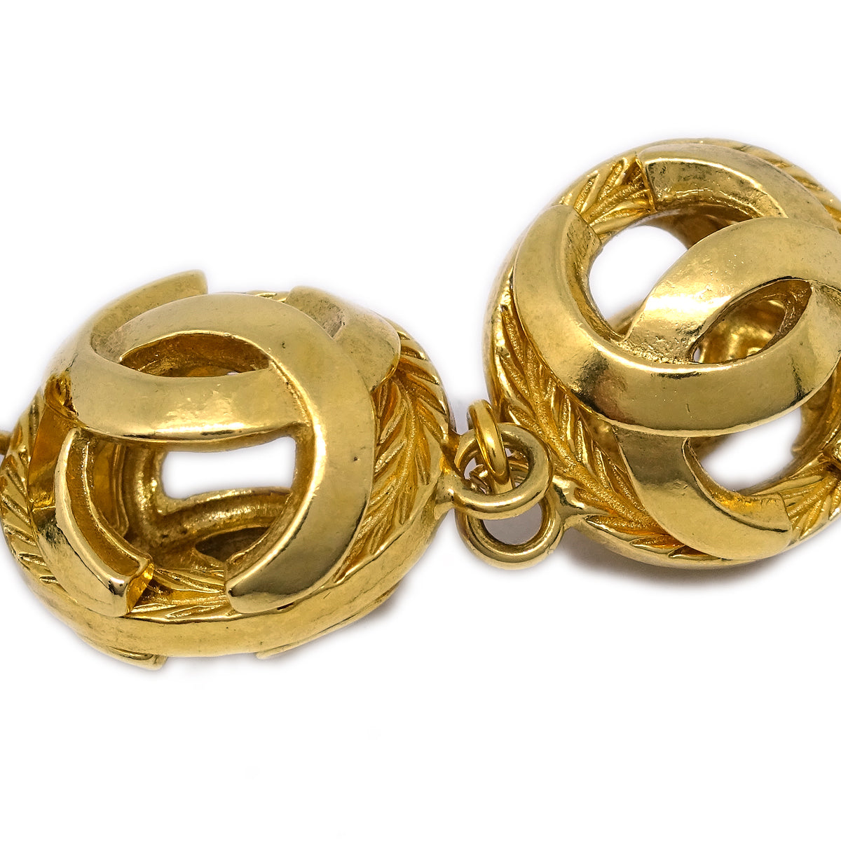 Luxury Chanel Dangle Earrings Clip-On Gold