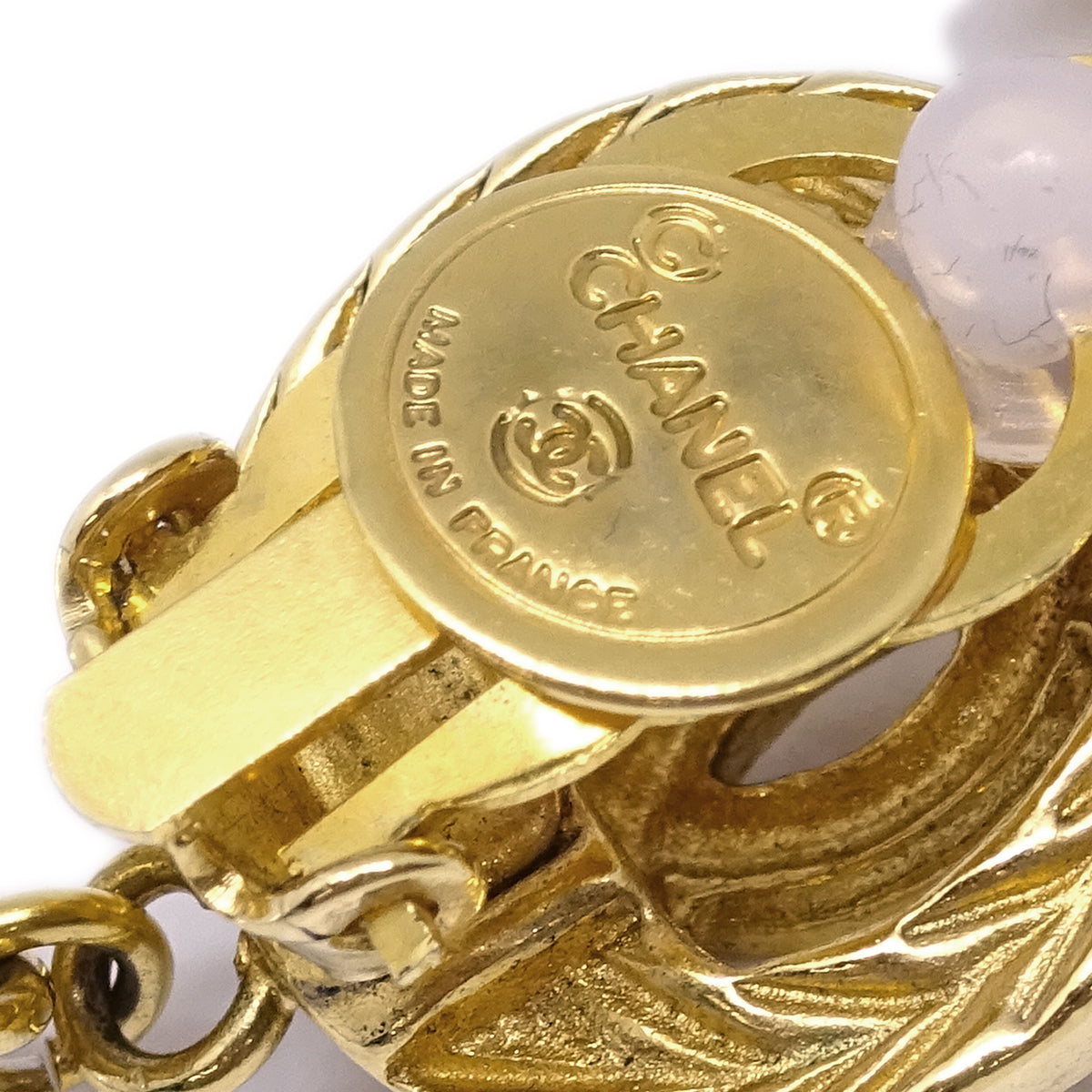 Luxury Chanel Dangle Earrings Clip-On Gold