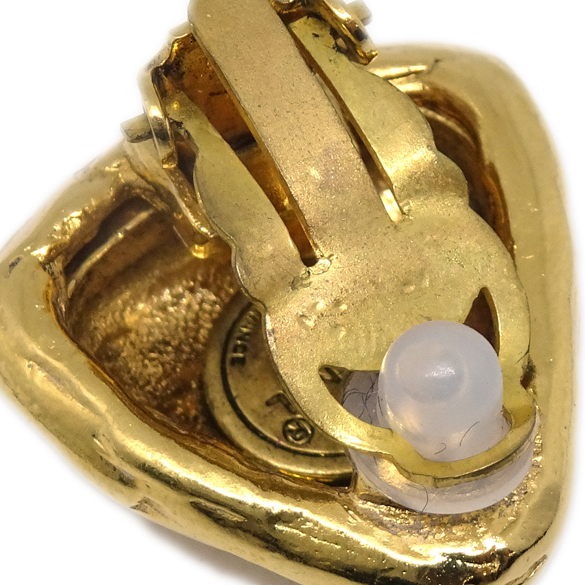 Luxury Chanel Triangle Earrings Clip-On Gold