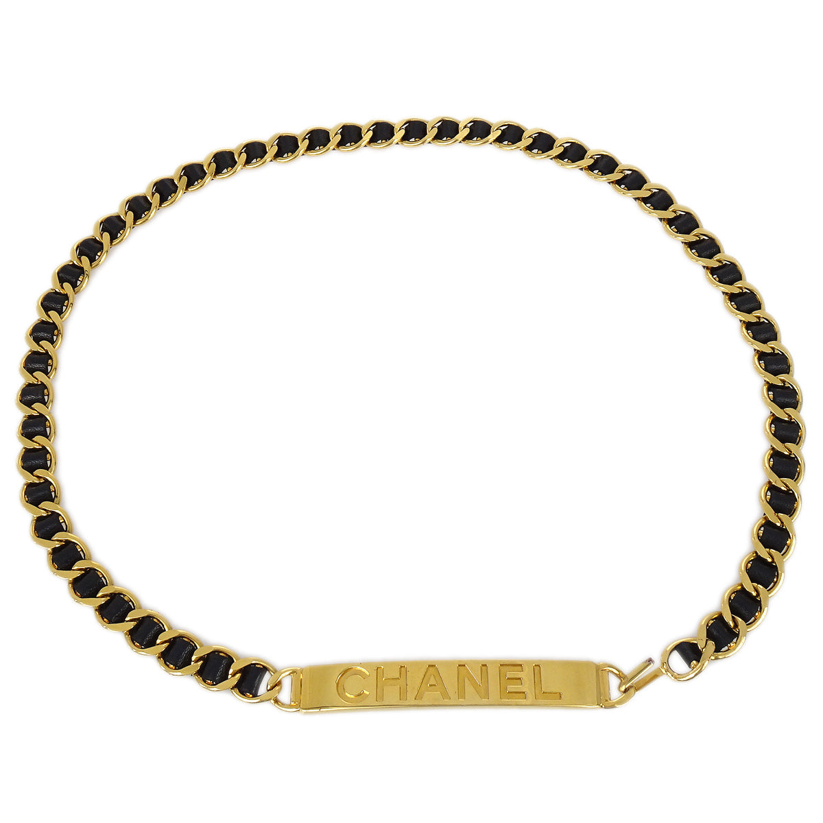 Luxury Chanel Gold Chain Belt Small New 98P