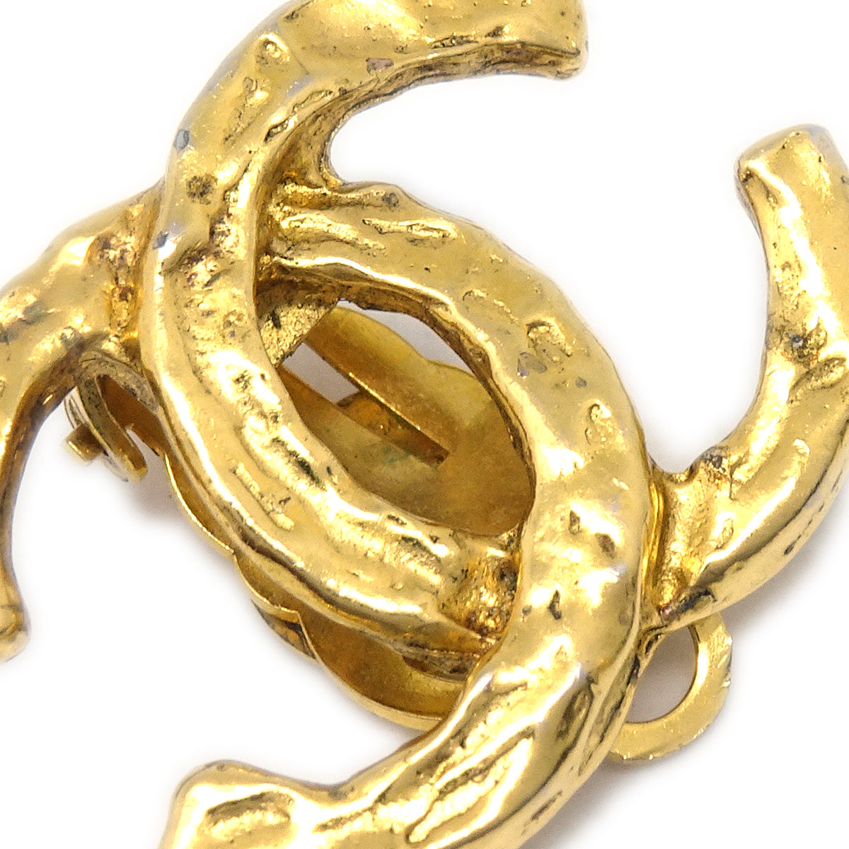 Luxury Chanel CC Earrings Clip-On Gold