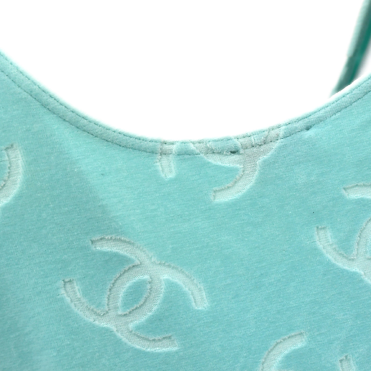 Luxury Chanel Spring 1996 velvet CC-print dress #40