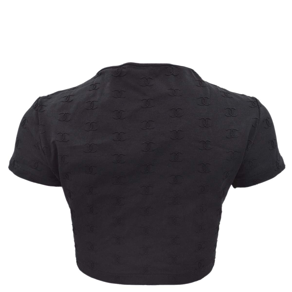 Luxury Chanel spring 1997 CC logo-embroidered cropped T-shirt #42