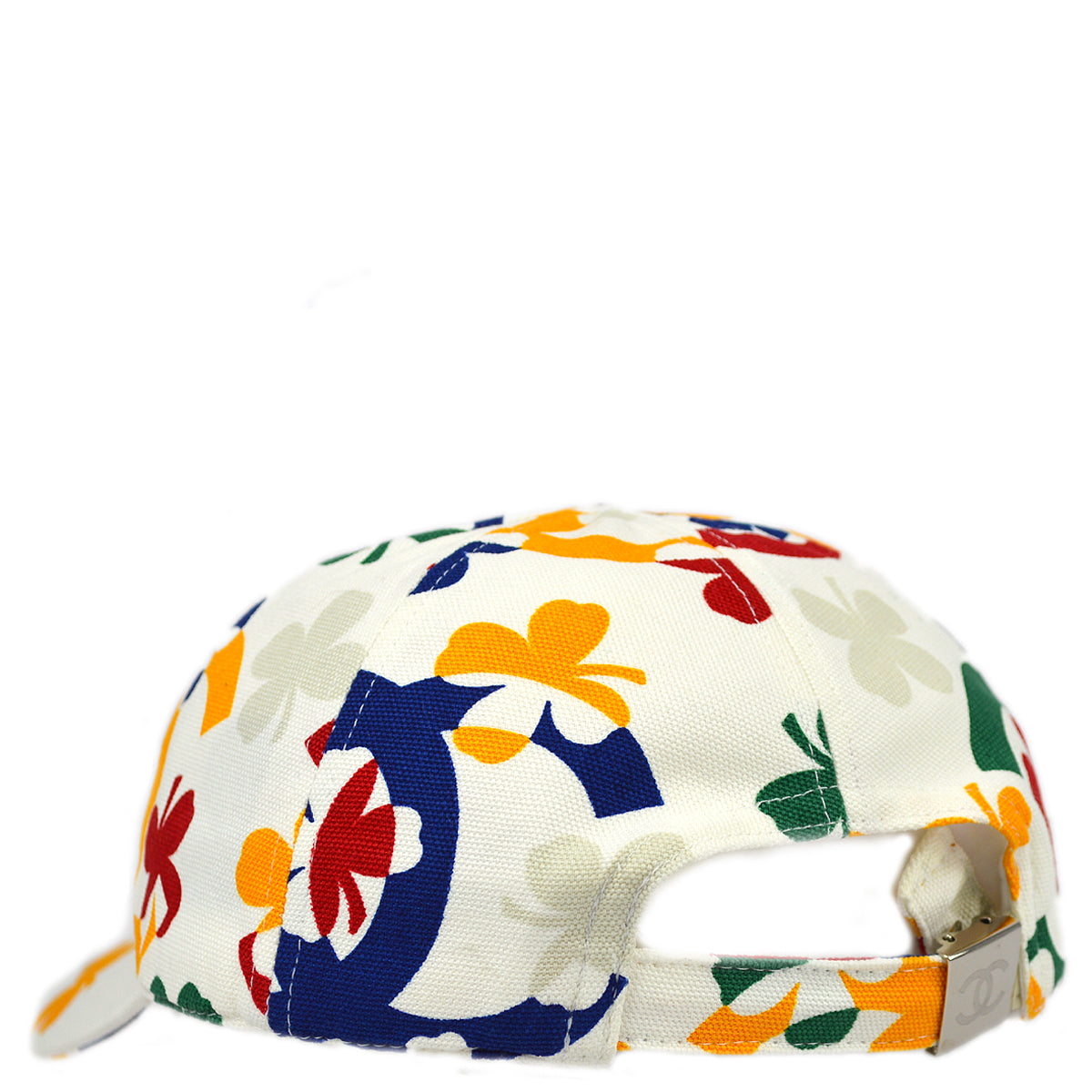 Luxury Chanel White Cap Hat Clover Small New #M