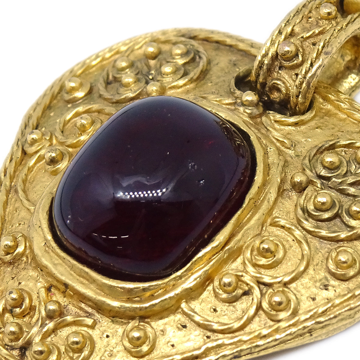 Luxury Chanel Gripoix Brooch Pin Gold 94A