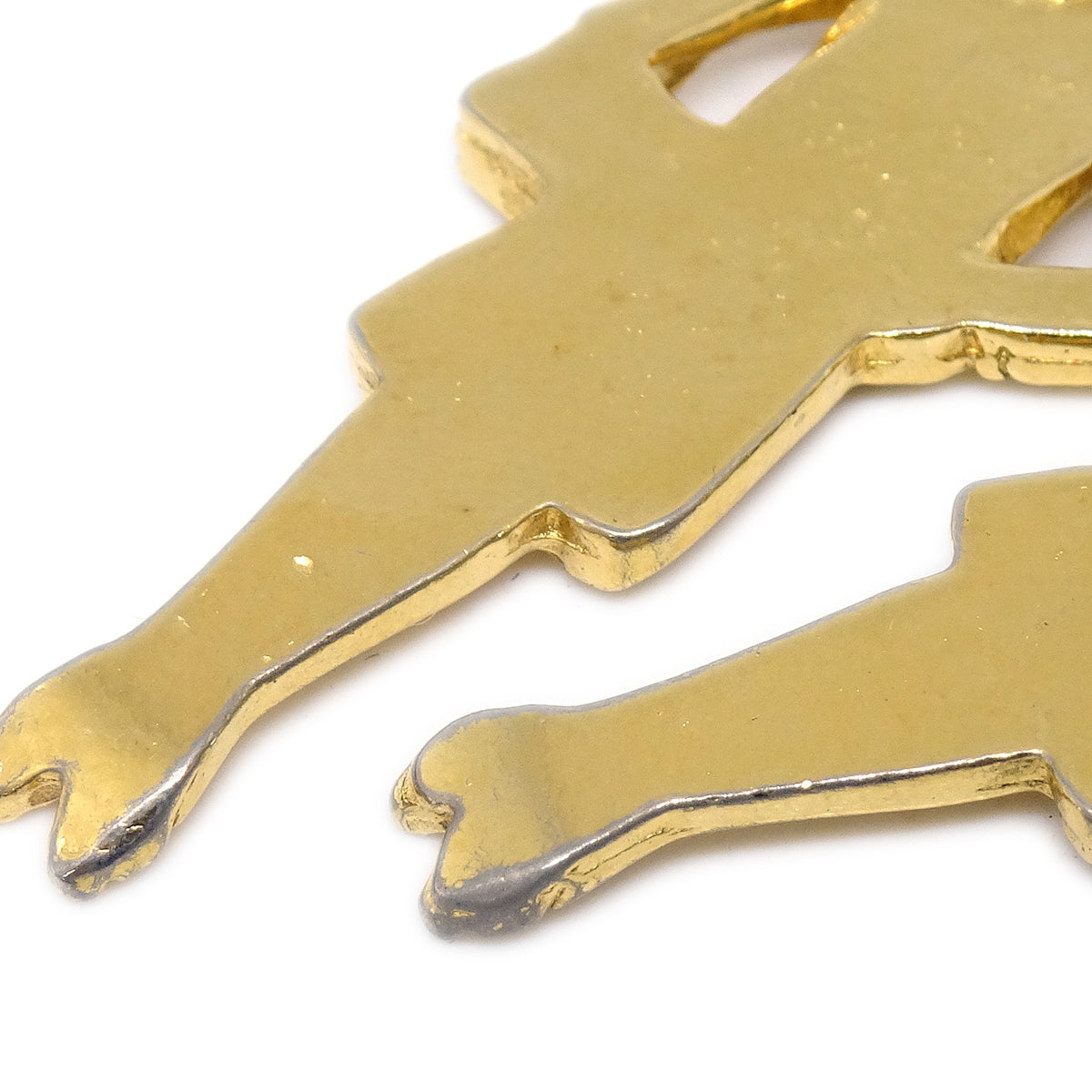 Luxury Chanel Mademoiselle Dangle Earrings Clip-On Gold