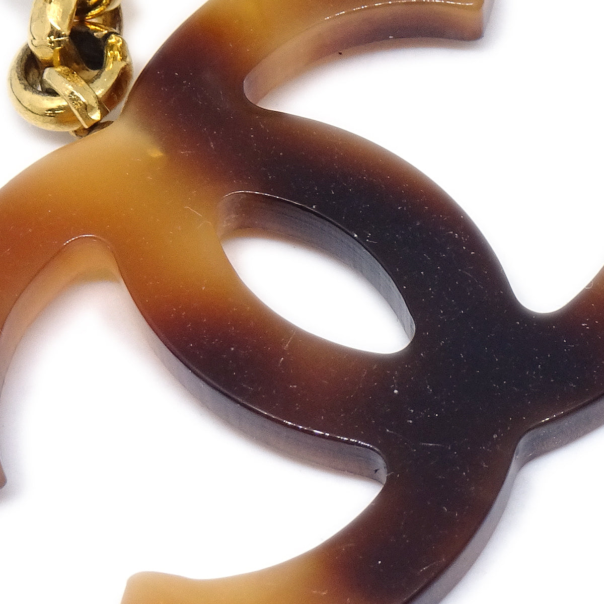 Luxury Chanel Dangle Earrings Clip-On Brown 94P