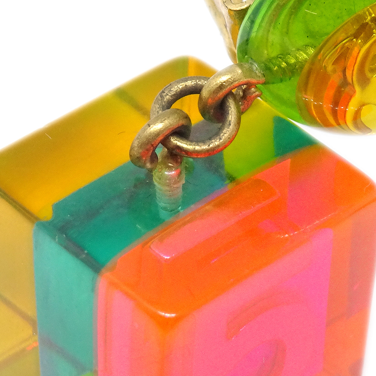 Luxury Chanel Lucite Earrings Clip-On