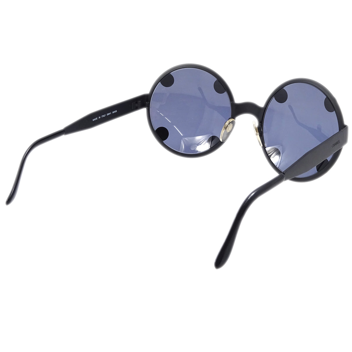 Luxury Chanel Black Round Sunglasses Eyewear