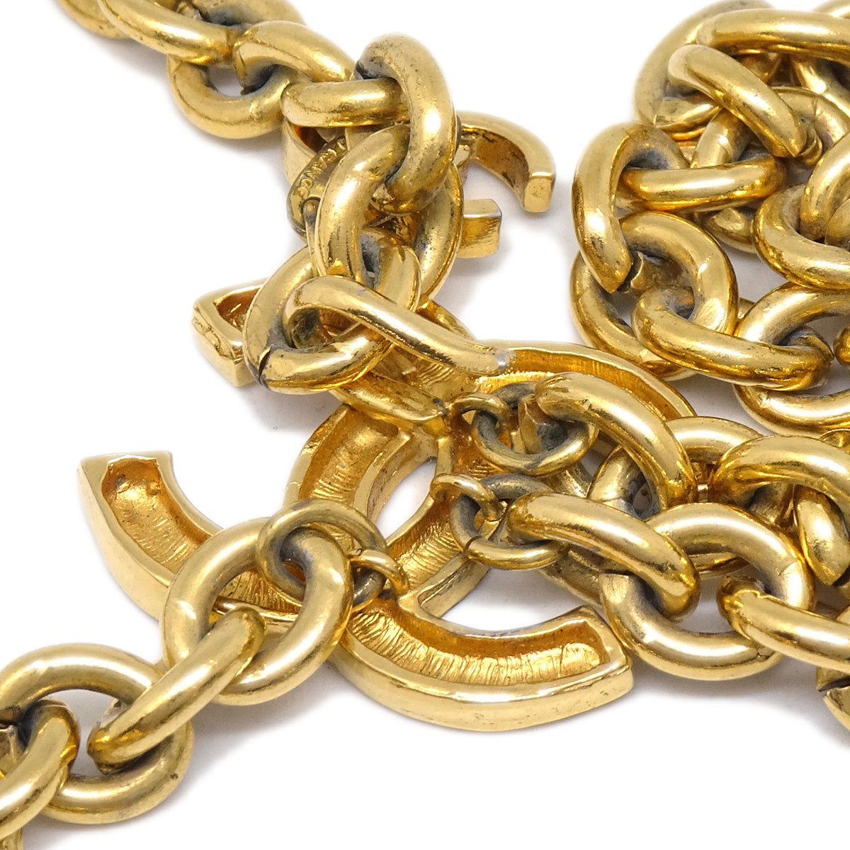Luxury Chanel CC Gold Chain Belt Small New