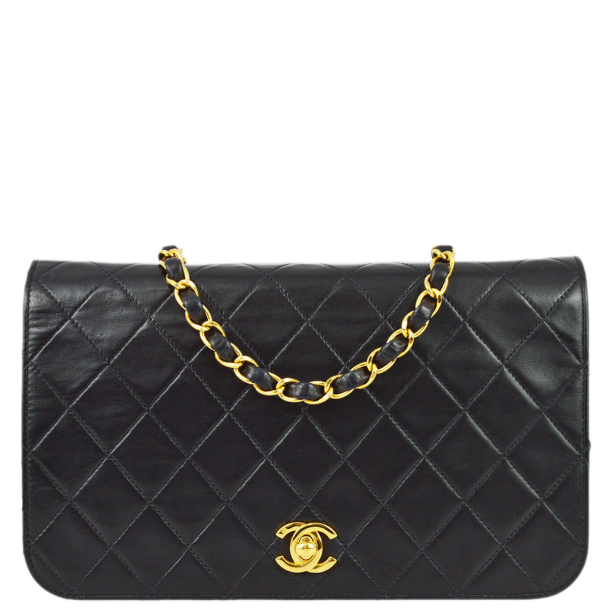 Luxury Chanel 2000-2001 Lambskin Small Turnlock Full Flap Bag