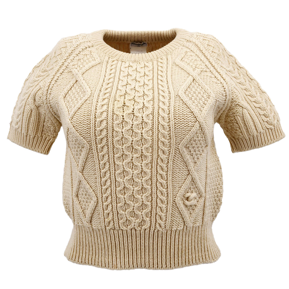Luxury Chanel Fall 1996 wool fisherman knit jumper #38