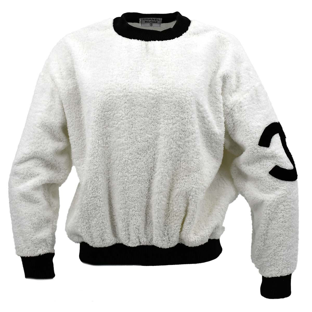 Luxury Chanel Sweatshirt Tops White Black