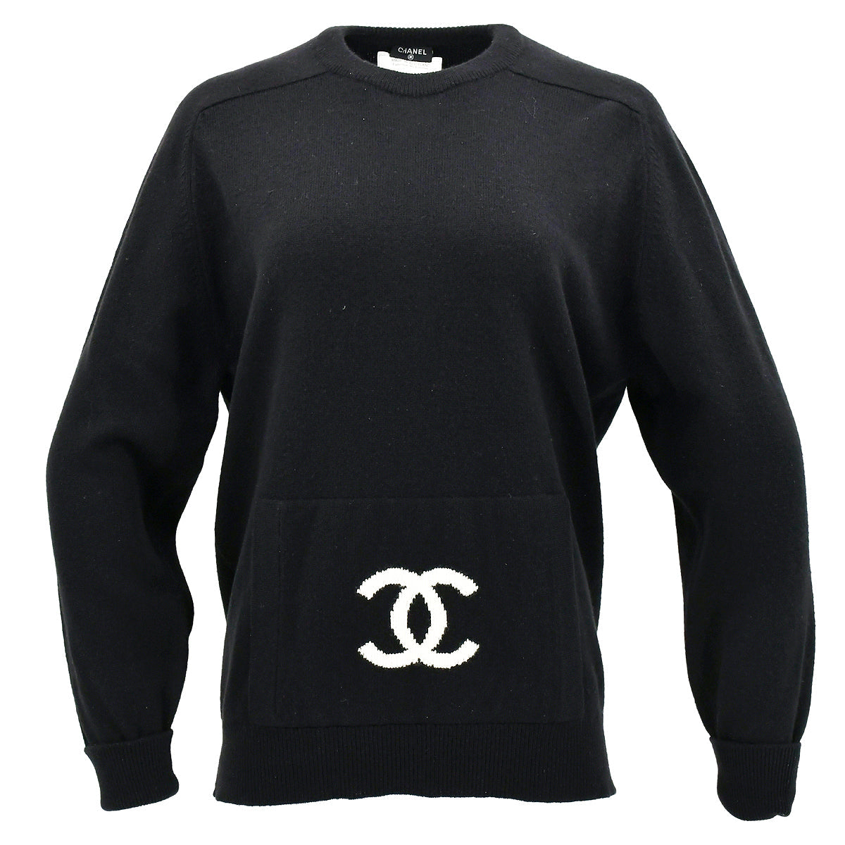 Luxury Chanel Fall 1994 CC logo cashmere jumper #38
