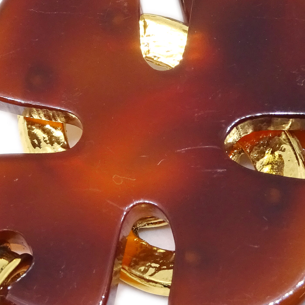 Luxury Chanel 1994 Faux Tortoiseshell CC Dangle Earrings