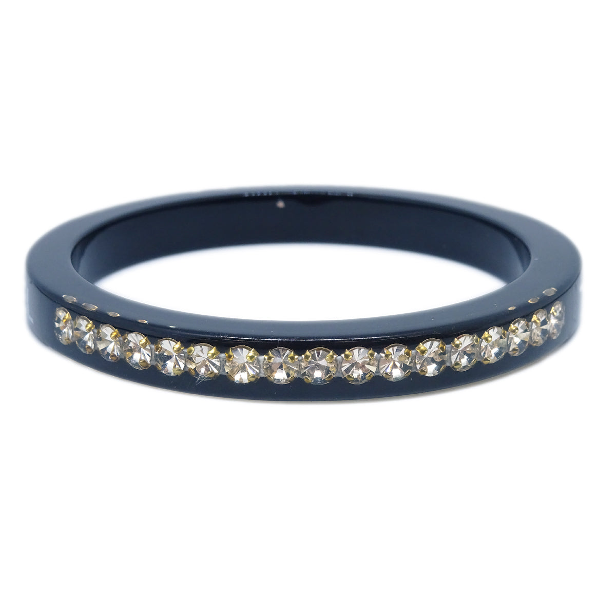 Luxury Chanel Bangle Rhinestone Black 05P