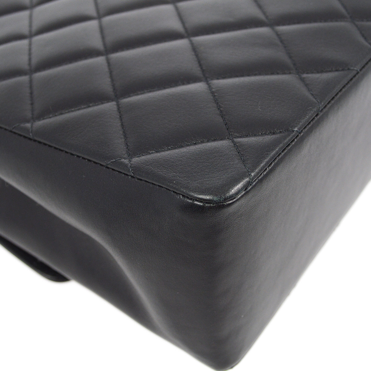 Luxury Chanel * 1991-1994 Black Lambskin Maxi Straight CC Flap