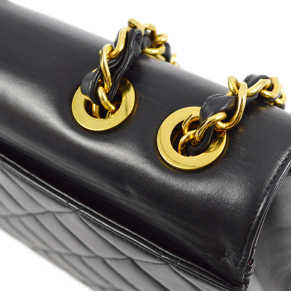 Luxury Chanel * 1991-1994 Black Lambskin Maxi Straight CC Flap
