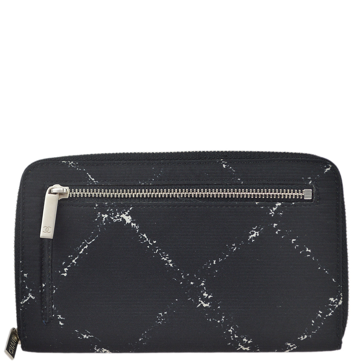 Luxury Chanel Travel Line Black Nylon Wallet Purse