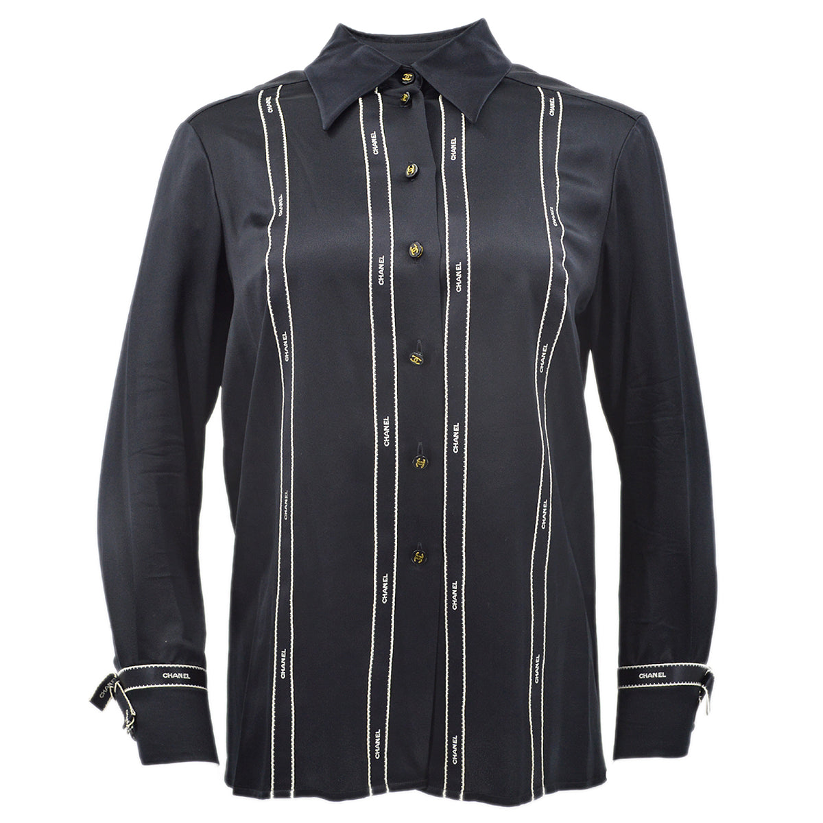 Luxury Chanel Fall 1994 silk blouse #38