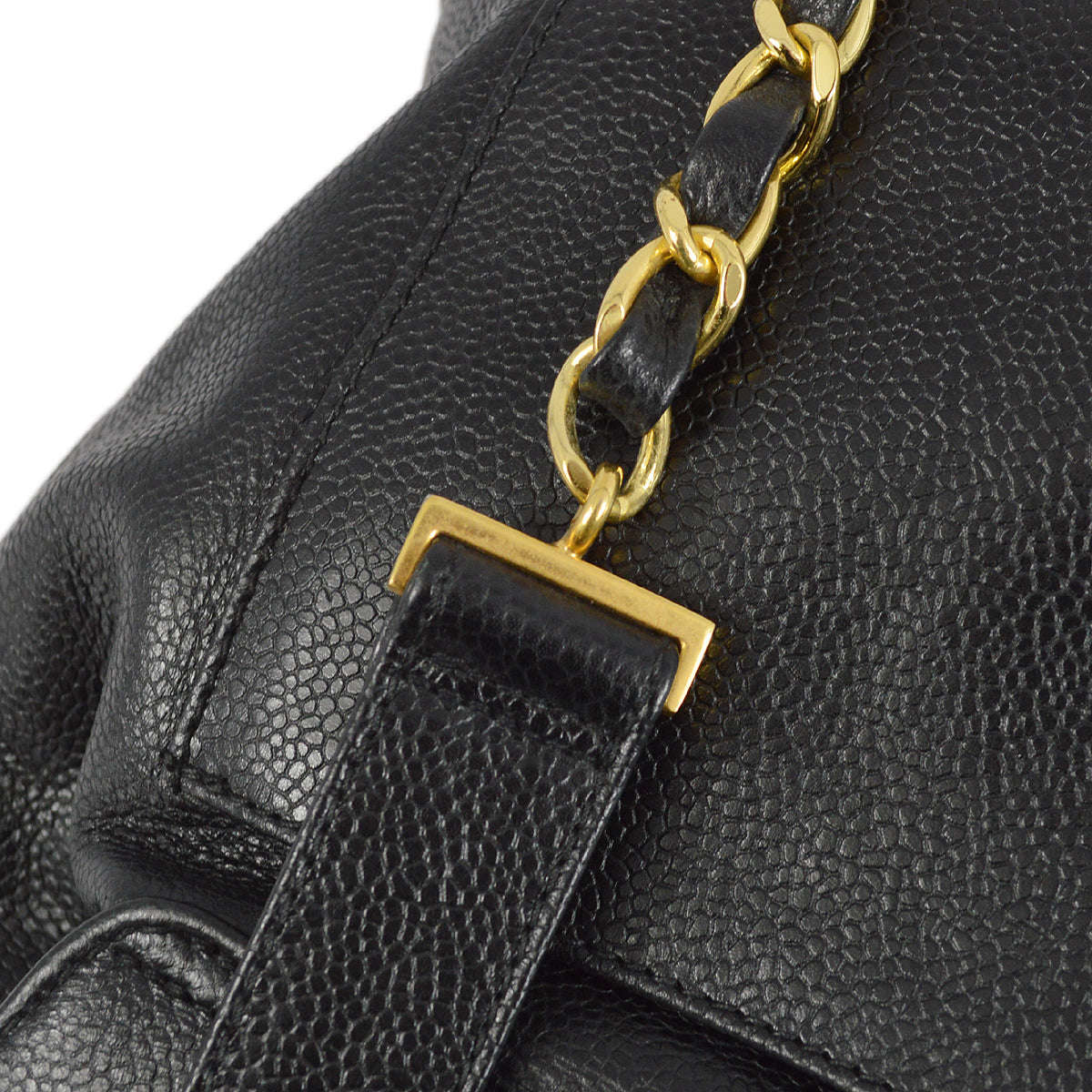 Luxury Chanel 1996-1997 Black Caviar Triple CC Backpack