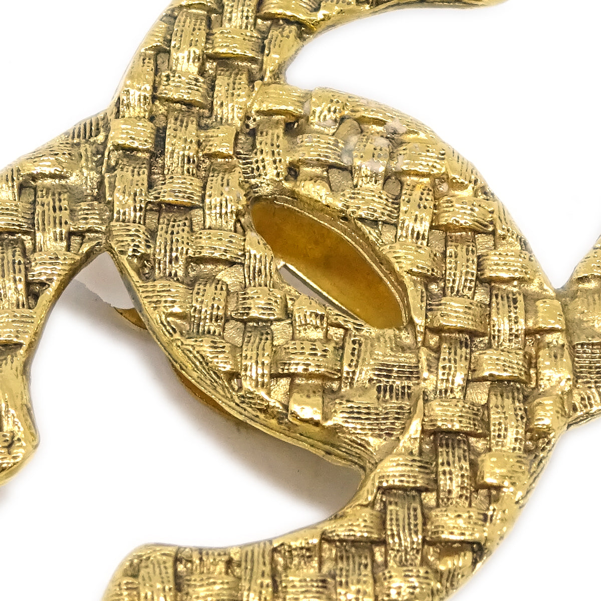 Luxury Chanel Gold CC Earrings Clip-On 29 2878